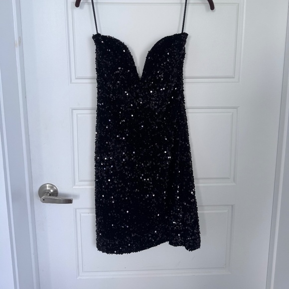 Nast Gal Sequin Strapless dress - Picture 1 of 6